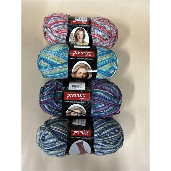 Lot Of 4 Premier Norville Serenity Sock Weight 50g 230 Yds Various Colors - Picture 1 of 11